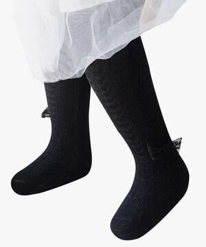Zando Cozy Baby Tights Girls Black Size 2T - 4T